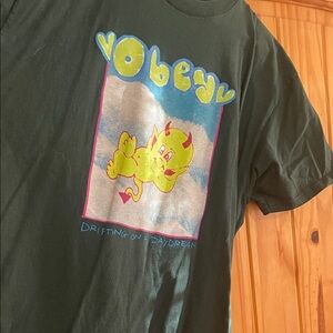 Obey Green T-Shirt with Cartoon Devil Design